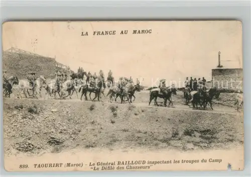AK / Ansichtskarte Taourirt-Amram Michelet Maroc Camp Militaire General Bailloud Cahsseurs  (Etat)