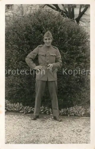 AK / Ansichtskarte WK1 Militaria Soldat USA Army Portrait Foto