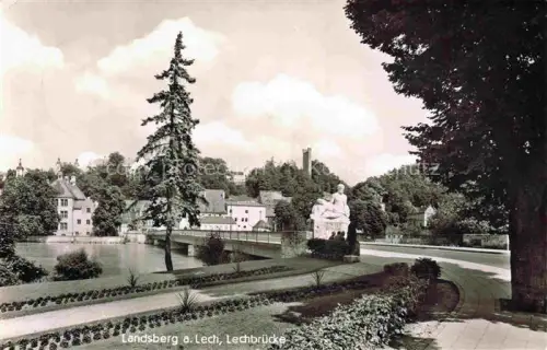 AK / Ansichtskarte Landsberg Lech Bayern lechbruecke