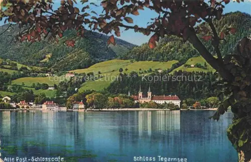 AK / Ansichtskarte Tegernsee Bayern Schloss Tegernsee Alte Post Schlosscafe