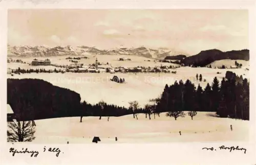 AK / Ansichtskarte Scheidegg Allgaeu Bayern Winterpanorama