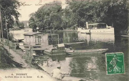 AK / Ansichtskarte Poissy Saint-Germain-en-Laye 78 Yvelines Le petit bras de la Seine Bateau