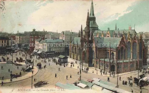 AK / Ansichtskarte ROUBAIX 59 Nord La Grande Place Eglise