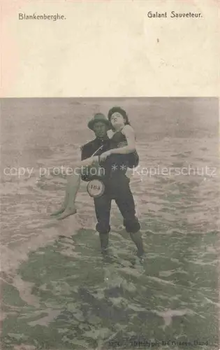 AK / Ansichtskarte Blankenberghe BLANKENBERGE Belgie Galant Sauveteur