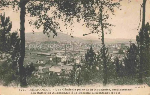AK / Ansichtskarte Hericourt  Lure 70 Haute-Saone Vue générale prise de la Rouchotte emplacement des Batteries Allemandes à la Bataille d'Héricourt 1871