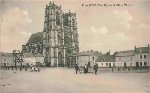 AK / Ansichtskarte Corbie AMIENS 80 Somme Eglise et Place Thiers