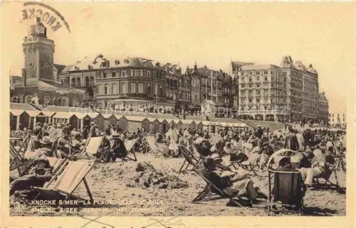 AK / Ansichtskarte Knocke Knocke-sur-Mer KNOCKE-HEIST Belgie La Plage Bain de Soleil