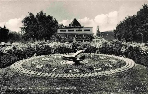 AK / Ansichtskarte MueLHEIM  RUHR Blumenuhr am Wasserbahnhof