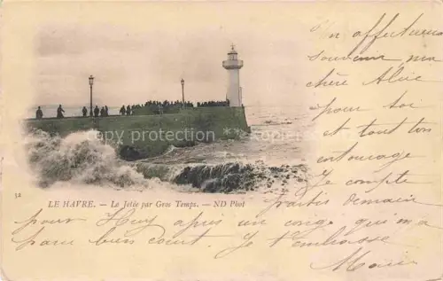 AK / Ansichtskarte LE HAVRE 76 Le Jetee par Gros Temps