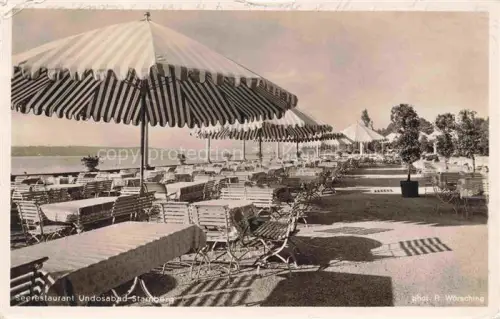 AK / Ansichtskarte Starnberg Starnbergersee Seerestaurant Undosabad