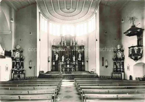 AK / Ansichtskarte Frickhofen Dornburg Hessen Kath Pfarrkirche St Martin Altaere und Kanzel 