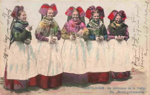 AK / Ansichtskarte Geispolsheim Strasbourg 67 Bas-Rhin Les porteuses de la Vierge Die Muttergottesmaidle