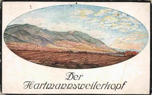 AK / Ansichtskarte Hartmannsweilerkopf Hartmannsweillerkopf 68 Haut-Rhin Panorama Suedhang Kuenstlerkarte