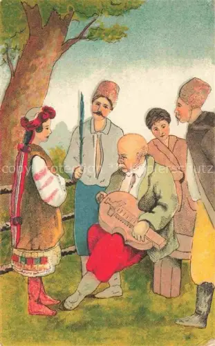 AK / Ansichtskarte Wilna VILNIUS Wilno Lithuania Familien Gruppenbild Kuenstlerkarte