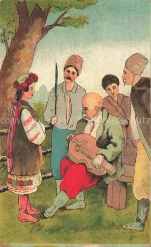 AK / Ansichtskarte Wilna VILNIUS Wilno Lithuania Familien Gruppenbild Kuenstlerkarte