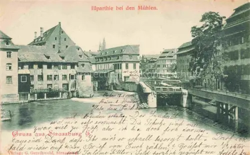 AK / Ansichtskarte Strassburg  Strasbourg 67 Bas-Rhin Partie an der Ill bei den Muehlen