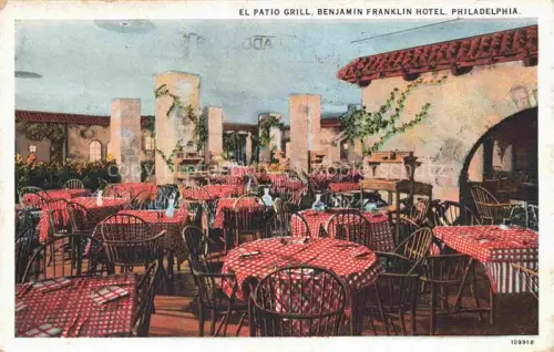 AK / Ansichtskarte PHILADELPHIA  Pennsylvania USA El patio grill Bejanim Franklin Hotel