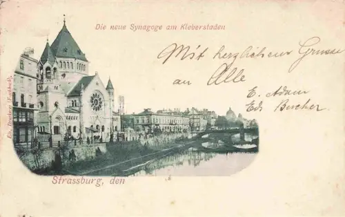AK / Ansichtskarte Strassburg  Strasbourg 67 Bas-Rhin Die neue Synagoge am Kleberstaden