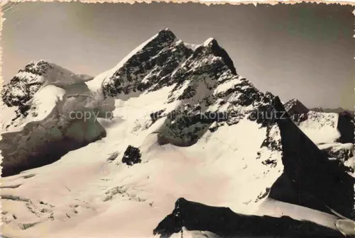 AK / Ansichtskarte Rottalhorn 3975m Finsteraarhorn BE Gebirgspanorama mit Jungfrau Sphinx und Jungfraujoch Berner Alpen