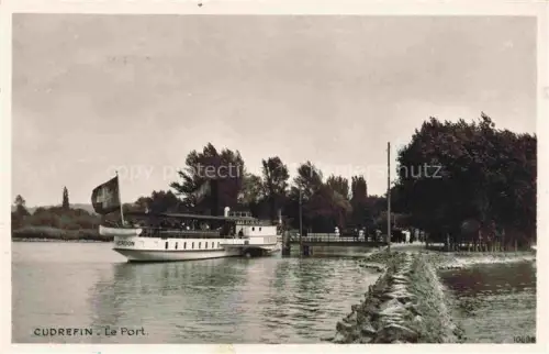 AK / Ansichtskarte Cudrefin Avenches VD Le port Bateau
