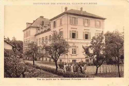 AK / Ansichtskarte Illzach  MULHOUSE 68 Haut-Rhin Institution des Aveugles vue du jarding sur le Bâtiment Principal