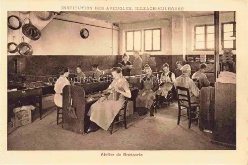 AK / Ansichtskarte Illzach  MULHOUSE 68 Haut-Rhin Institution des Aveugles Atelier de Brosserie