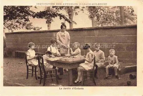 AK / Ansichtskarte Illzach  MULHOUSE 68 Haut-Rhin Institution des Aveugles Jardin d'Enfants