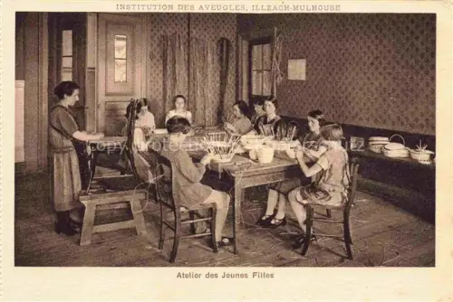 AK / Ansichtskarte Illzach  MULHOUSE 68 Haut-Rhin Institution des Aveugles Atelier des jeunes filles