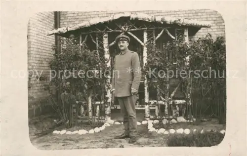AK / Ansichtskarte WK1 Militaria Deutschland Foto zuhause Foto Soldat Portrait