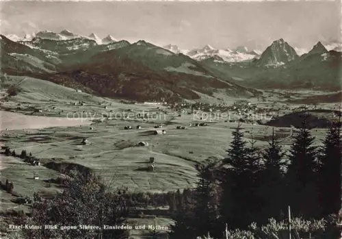 AK / Ansichtskarte Etzel-Kulm Etzelkulm 1098m SZ Blick zum Sihlsee Einsiedeln und Mythen