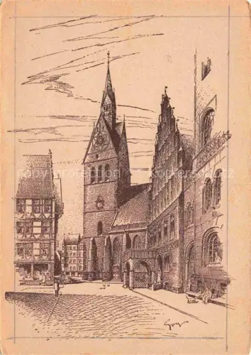 AK / Ansichtskarte HANNOVER Kirche Zeichnung