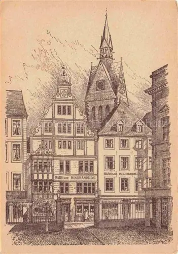 AK / Ansichtskarte HANNOVER Hahnsche Buchhandlung Zeichnung