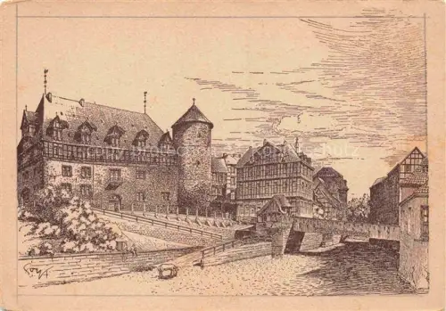 AK / Ansichtskarte HANNOVER Schloss Zeichnung