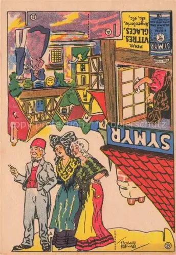 AK / Ansichtskarte Alsace Elsass Region Symyr Liquide Glasreiniger Werbung Reinigungsmittel Kuenstlerkarte