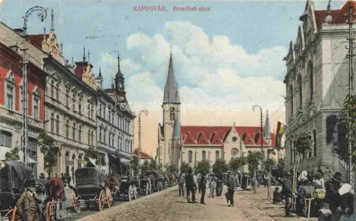 AK / Ansichtskarte Kaposvar Kaposvarol HU Erzsébet utca Templom