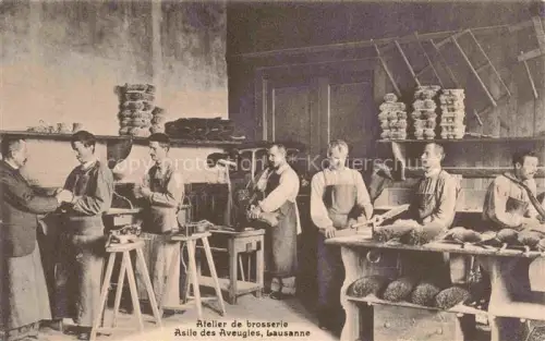 AK / Ansichtskarte LAUSANNE VD Atelier de brosserie Asile des Aveugles