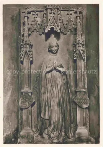 AK / Ansichtskarte Oppenheim Rhein Rheinland-Pfalz St Katharinenkirche Grabplatte der Anne von Dalberg