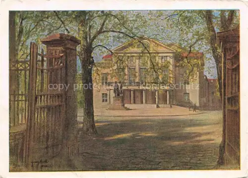 AK / Ansichtskarte WEIMAR  Thueringen Nationaltheater Pastell