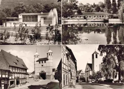 AK / Ansichtskarte Bad Gandersheim Kurhaus Seeterrassen Stiftskirche Kath Kirche