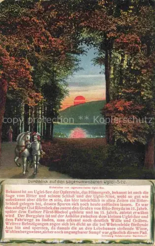 AK / Ansichtskarte Uglei-See Ugleisee Eutin Schleswig-Holstein Gasthaus zum Uglei Durchblick zum See Feldpost