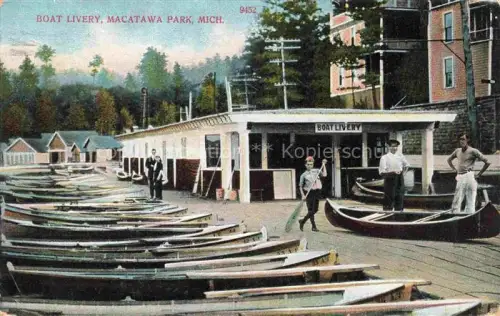 AK / Ansichtskarte Macatawa Michigan USA Boat Livery Macatawa Park
