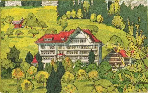 AK / Ansichtskarte Teufen Appenzell AR Prof. Buser's Toechter-Institut und Landerziehungsheim Kuenstlerkarte