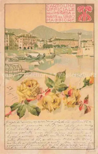 AK / Ansichtskarte Intra Verbania Lago Maggiore Verbano-Cusio-Ossola Piemonte IT Panorama Kuenstlerkarte