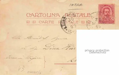 AK / Ansichtskarte Intra Verbania Lago Maggiore Verbano-Cusio-Ossola Piemonte IT Panorama Kuenstlerkarte