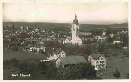 AK / Ansichtskarte FLAWIL Flawyl SG Ortsansicht mit Kirche
