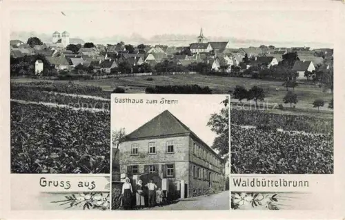 AK / Ansichtskarte Waldbuettelbrunn Wuerzburg Bayern Panorama Gasthaus zum Stern