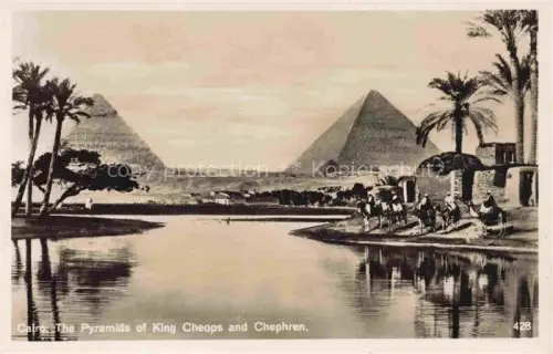 AK / Ansichtskarte CAIRO  Kairo Caire Egypt The Pyramids of King Cheops and Chephren