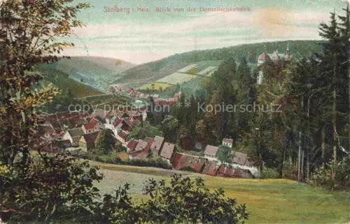 AK / Ansichtskarte Stolberg Harz Blick von der Dornroeschenbank