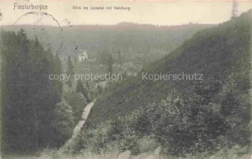 AK / Ansichtskarte Finsterbergen Bad Gotha Thueringen Blick ins Leinatal mit Waldburg