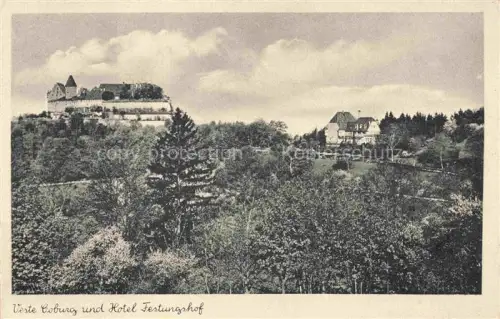 AK / Ansichtskarte Veste Coburg Bayern und Hotel Festungshof